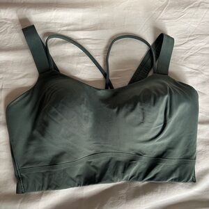 Lululemon Like a Cloud Bra longline - cup d/dd - size 10 - dark forest